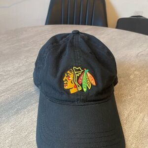 Reebok Black Chicago BlackHawks Hat with Iconic Embroidered Logo